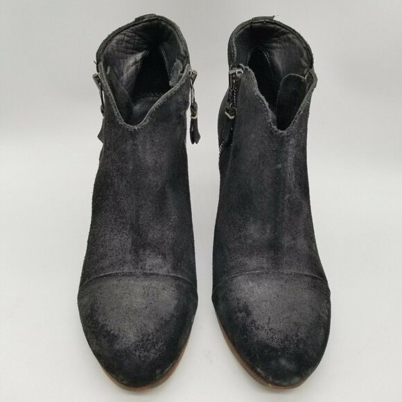 Rag & Bone Womens Margot Black Suede Block Heel Ankle Booties Size US 8 EUR 38.5 - Picture 3 of 7